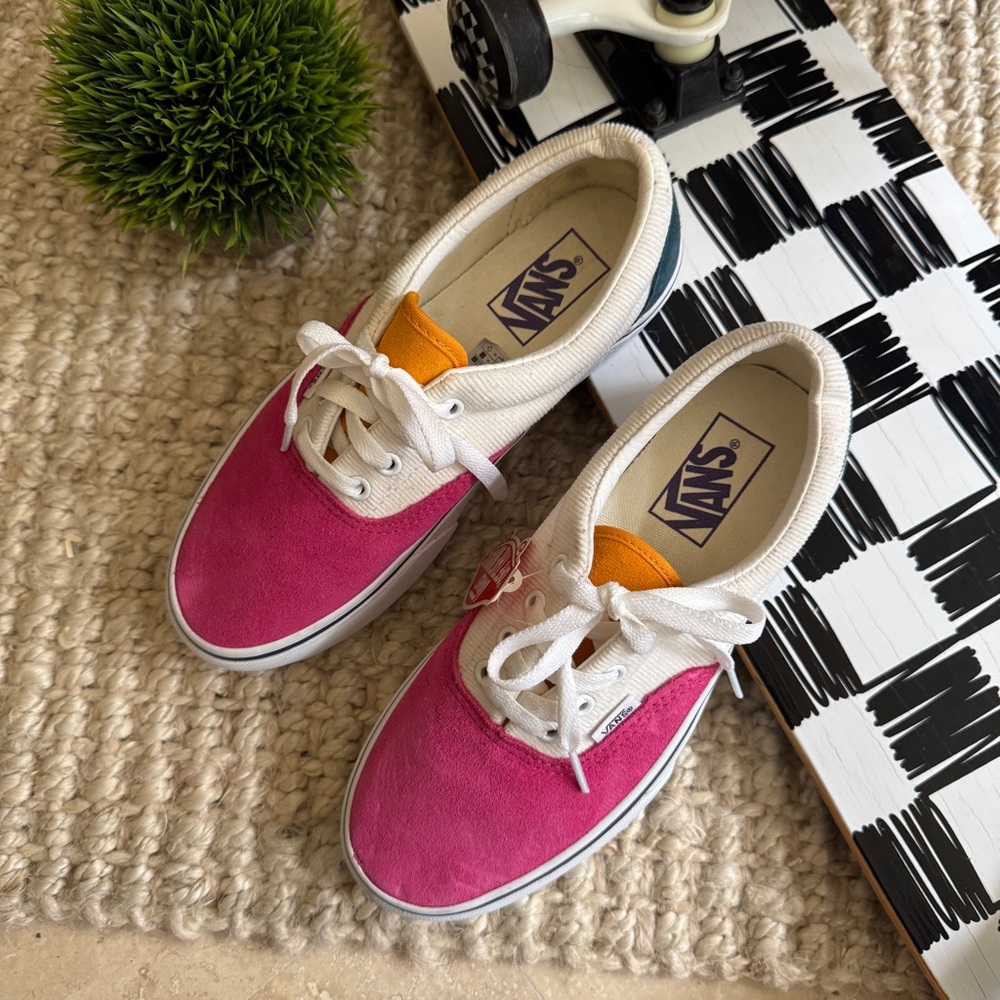 Vans Pink and White Sneakers